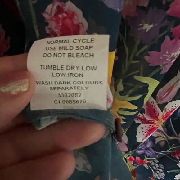 EShakti floral button front tunic women’s size Large-14 - Picture 7 of 10